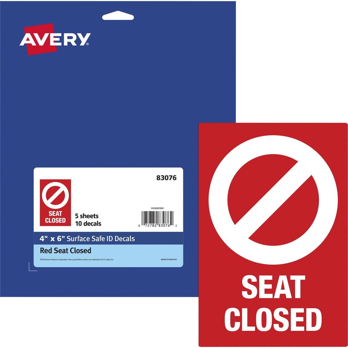 Avery® Surface Safe SEAT CLOSED Chair Decals - 2000