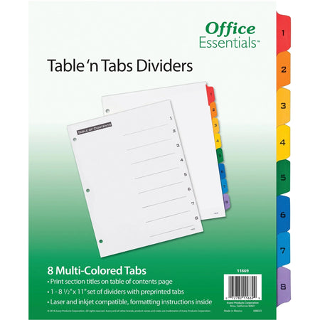 Avery® Table ’N Tabs Numeric Dividers: Organize with Ease - Index Divider