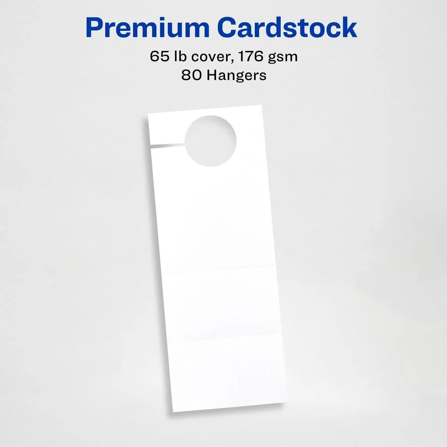 Avery® Tear-Away Door Hanger Cards - Double-Sided Sturdy & Printable - Signs Nameplates