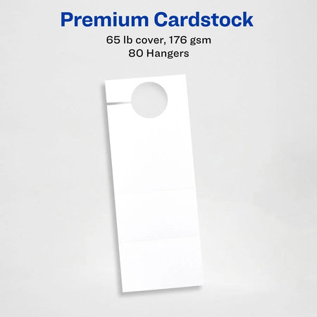 Avery® Tear-Away Door Hanger Cards - Double-Sided Sturdy & Printable - Signs Nameplates