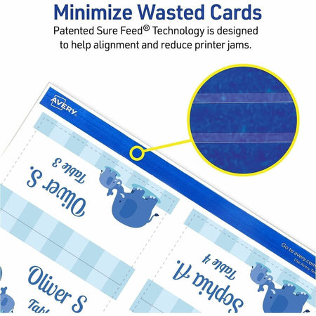 Avery® Tent Cards, 2" x 3.5" , White, 160 Place Cards (5302) - Alternate-Image2