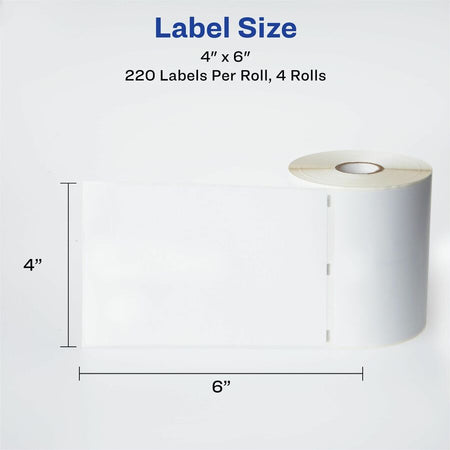 Avery® Thermal Roll Labels, 4"x6" , 880 Shipping Labels, 4 Rolls (4157) - Alternate-Image6
