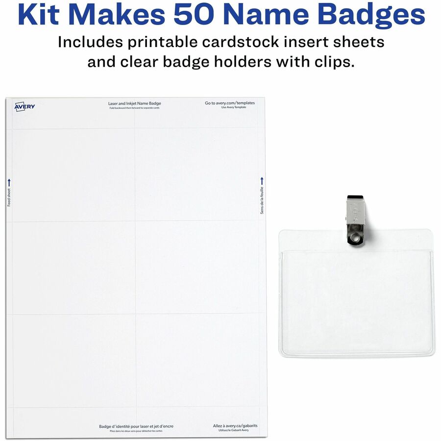 Avery&reg; Top-Loading Clip-Style Name Badges - Alternate-Image2