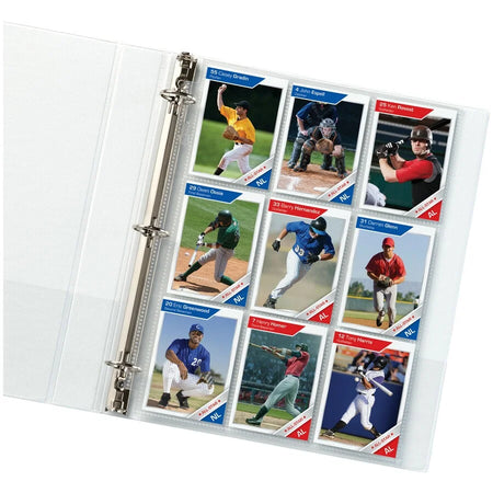 Avery® Trading Card Pages: 90-Card Capacity 3-Ring Binder Clear - 10/Pack - Refill Pages