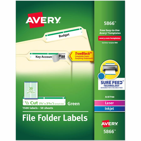 Avery® TrueBlock File Folder Labels - 2000