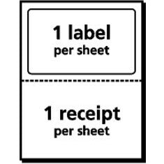 Avery® TrueBlock Paper Receipt Shipping Labels - 5 1/16’’ Width x 7 5/8’’ Length - Permanent Adhesive - Rectangle
