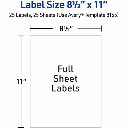 Avery® TrueBlock Shipping Labels, 8-1/2" x 11" , 25 Labels (8165) - Alternate-Image4