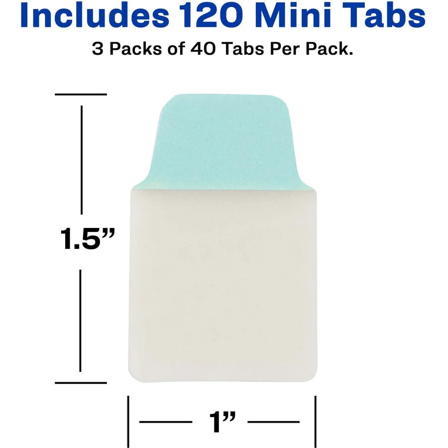 Avery® Ultra Tabs File Tab: Clear Film Pastel Colors - 40 Pack - Index Accessories & Page Markers
