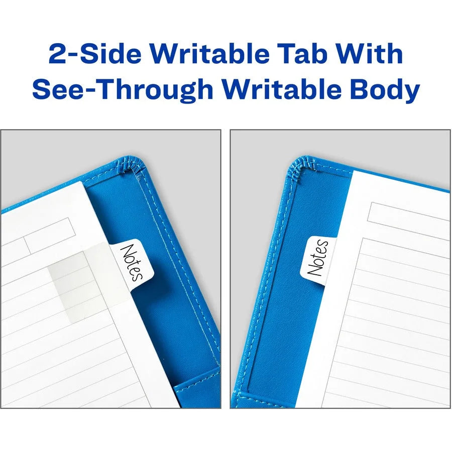 Avery® Ultra Tabs Mini - Clear Film White Paper - 40 Pack - Index Accessories & Page Markers