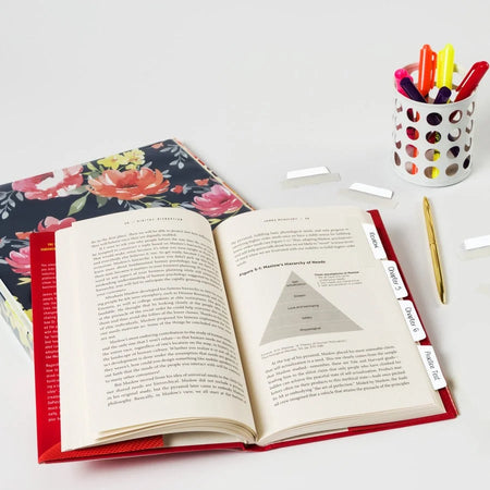 Avery® Ultra Tabs: Repositionable Margin Tabs - Clear Film White Paper - 24 Pack - Index Accessories & Page Markers