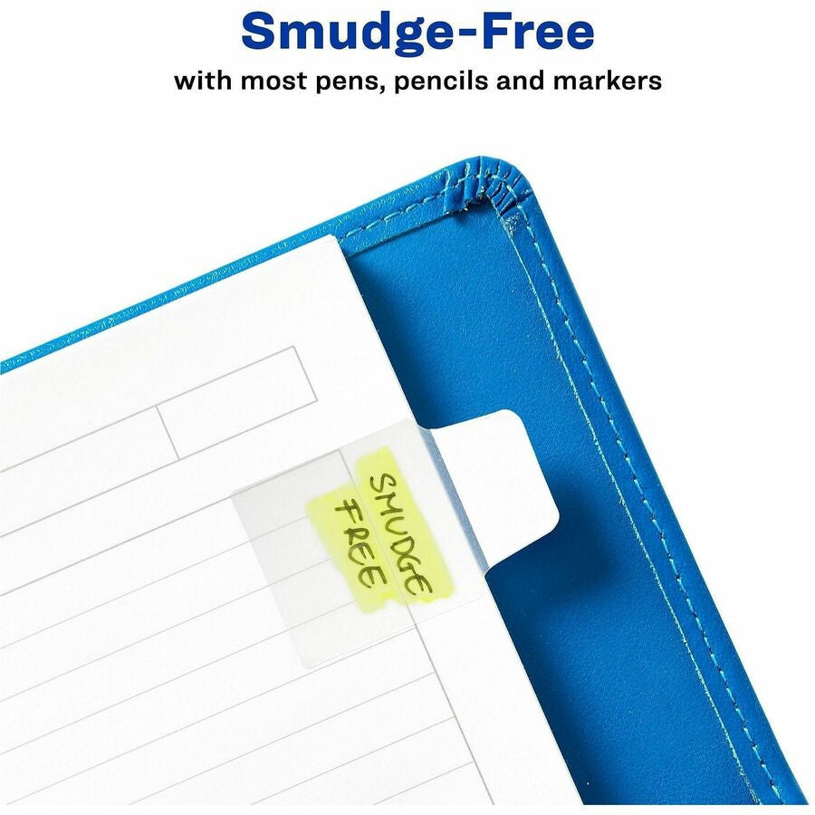Avery® Ultra Tabs Repositionable Mini - 40 Tab(s) - 10 Tab(s)/Set - Clear Film White Paper - Pack - Index Accessories &