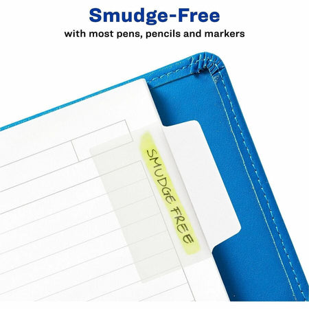 Avery® Ultra Tabs Repositionable Multi-Use - 24 Tab(s) - 8 Tab(s)/Set - Clear Film White Paper - Pack - Index