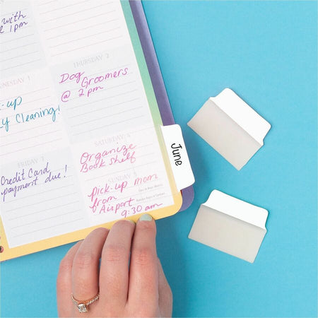 Avery® Ultra Tabs Repositionable Multi-Use - 24 Tab(s) - 8 Tab(s)/Set - Clear Film White Paper - Pack - Index