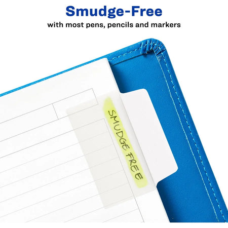 Avery® Ultra Tabs: Repositionable Multi-Use Tabs - Clear Film White Paper - 24 Pack - Index Accessories & Page Markers