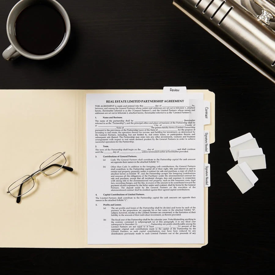 Avery® Ultra Tabs: Repositionable Multi-Use Tabs - Clear Film White Paper - 24 Pack - Index Accessories & Page Markers