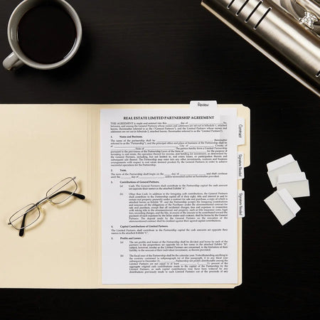 Avery® Ultra Tabs: Repositionable Multi-Use Tabs - Clear Film White Paper - 24 Pack - Index Accessories & Page Markers