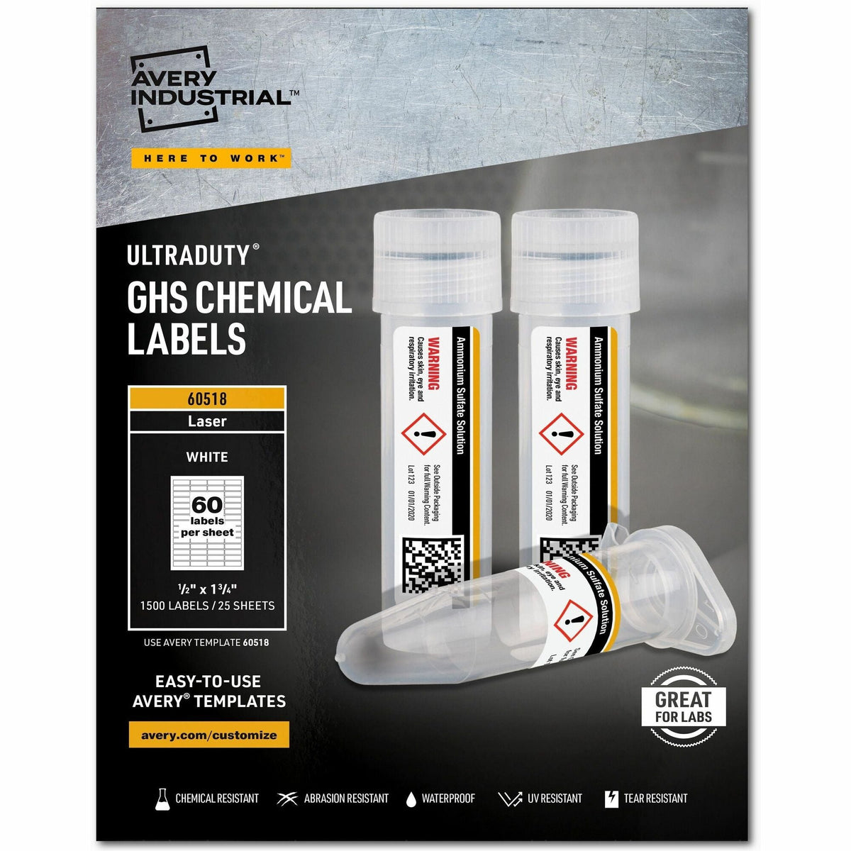 Avery® UltraDuty Chemical Label - 2000