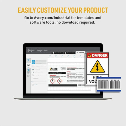 Avery® UltraDuty™ GHS Chemical Labels: 2x4 Laser Printers Water-Resistant Film - Specialty & Warning Labels