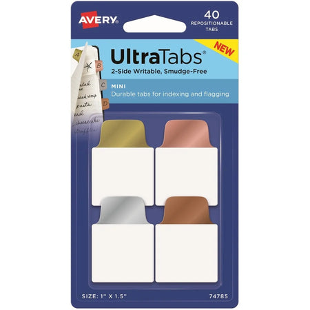 Avery® UltraTabs Metallic Color Mini Tabs - Organize with Style - Index Accessories & Page Markers