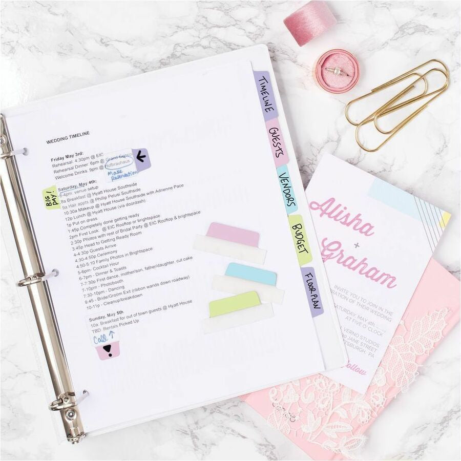 Avery® UltraTabs Repositionable Margin Tabs - 48 Tab(s) - 1’’ Tab Height x 2.50’’ Width - Index Accessories & Page