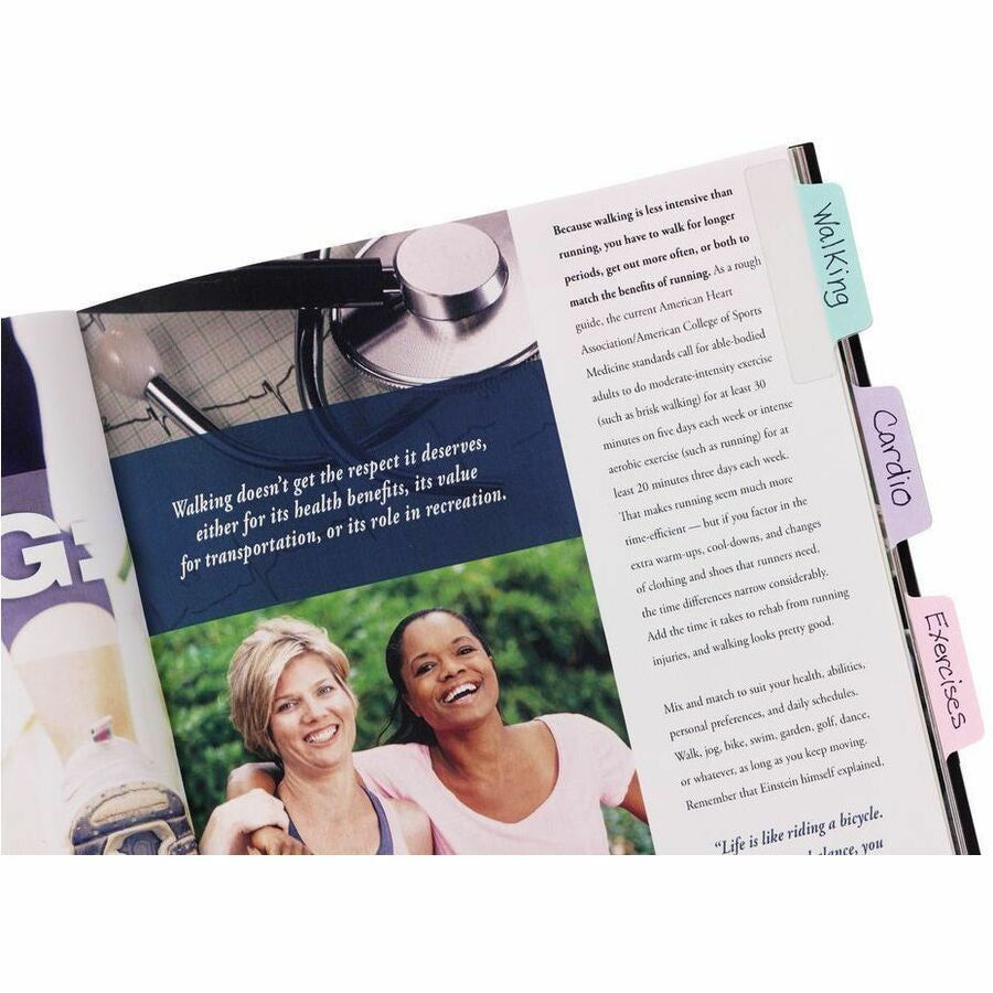 Avery® UltraTabs Repositionable Margin Tabs - 48 Tab(s) - 1’’ Tab Height x 2.50’’ Width - Index Accessories & Page
