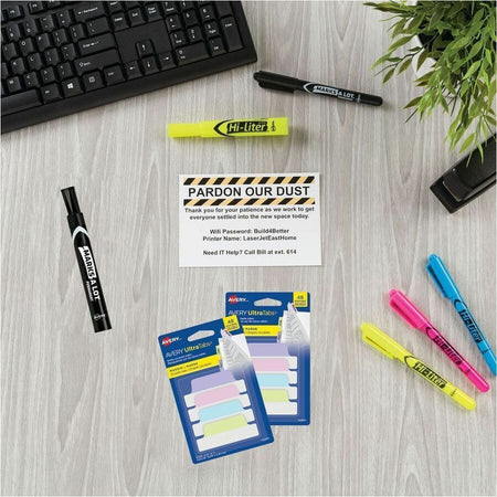 Avery® UltraTabs Repositionable Margin Tabs - 48 Tab(s) - 1’’ Tab Height x 2.50’’ Width - Index Accessories & Page