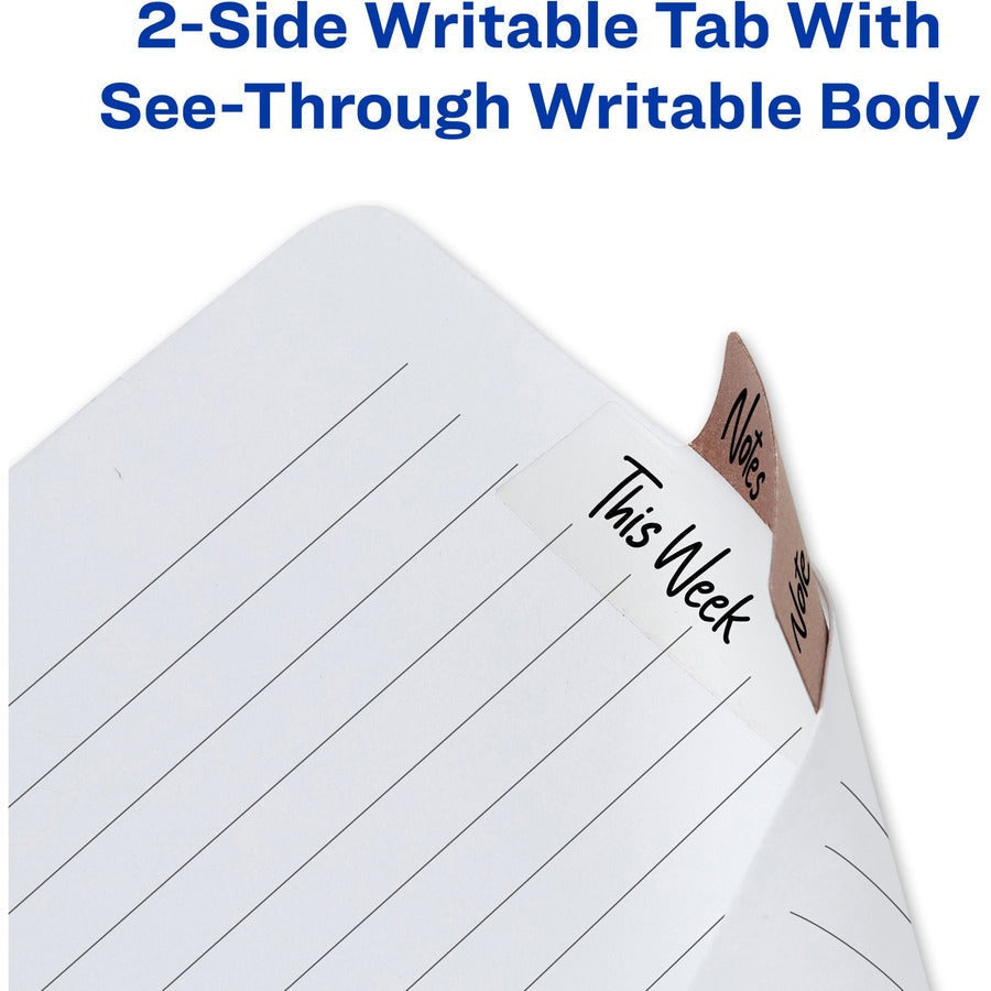 Avery® UltraTabs: Repositionable Margin Tabs - Clear Gold Rose Copper - 24 Pack - Index Accessories & Page Markers