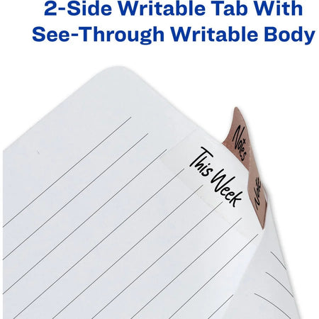 Avery® UltraTabs: Repositionable Margin Tabs - Clear Gold Rose Copper - 24 Pack - Index Accessories & Page Markers