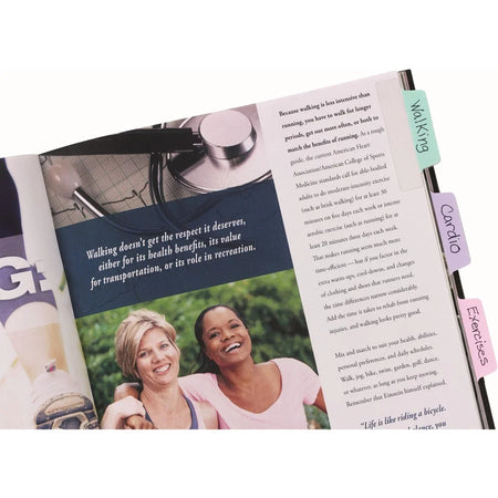 Avery® UltraTabs Repositionable Margin Tabs - Organize with Clear Film & Pastel Colors - Index Accessories Page Markers