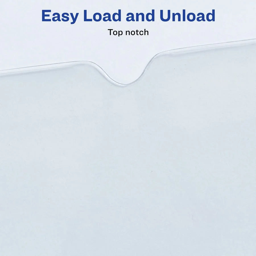 Avery® Vinyl File Pocket: 4’’ x 6’’ 30 Sheets Capacity Transparent - Pack of 10 - Filing Jackets & Pockets
