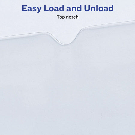 Avery® Vinyl File Pocket - 9’’ x 12’’ - 60 Sheets Capacity - 1 Pocket(s) - Clear - 10 / Pack - Filing Jackets & Pockets