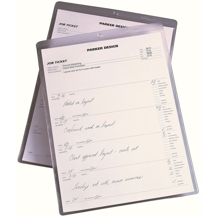 Avery® Vinyl File Pocket - 9’’ x 12’’ - Clear - Punched Heavyweight - 10 / Pack - Filing Jackets & Pockets
