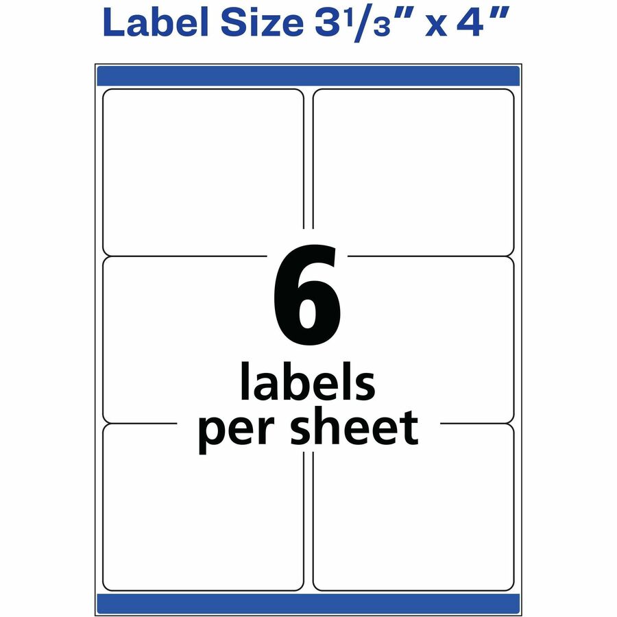 Avery® Waterproof Labels, 2" x 4" , 500 Total (05523) - Alternate-Image4