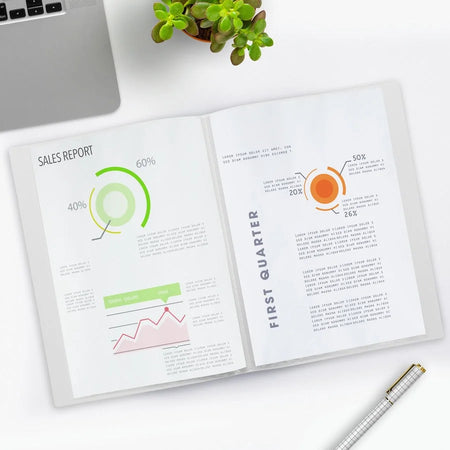 Avery® White Presentation Book: Durable Polypropylene 24-Sheet Capacity - View Binders