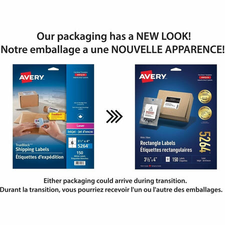 Avery® White Rectangle Labels with Sure Feed Technology - Alternate-Image1