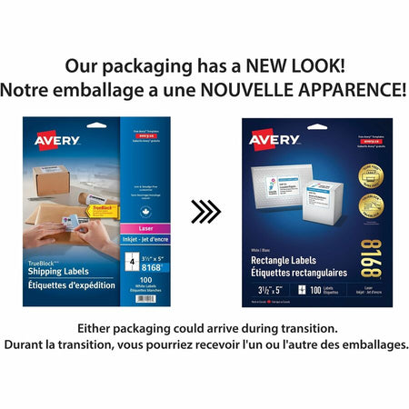 Avery® White Rectangle Labels with Sure Feed Technology - Alternate-Image1
