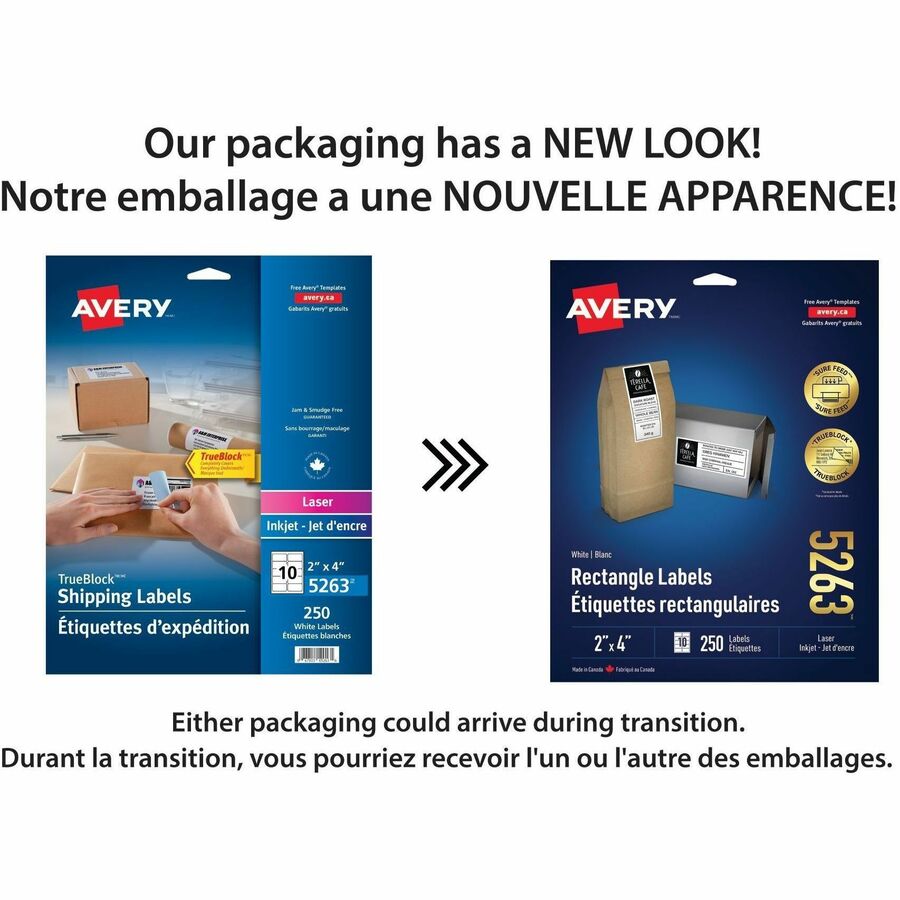 Avery® White Rectangle Labels with with Sure Feed Technology - Alternate-Image1