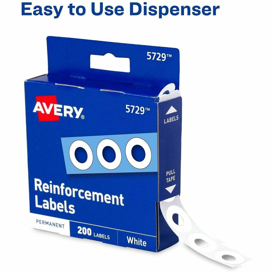Avery&reg; White Self-Adhesive Reinforcement Labels - Alternate-Image4