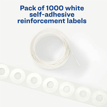 Avery&reg; White Self-Adhesive Reinforcement Labels - Alternate-Image1