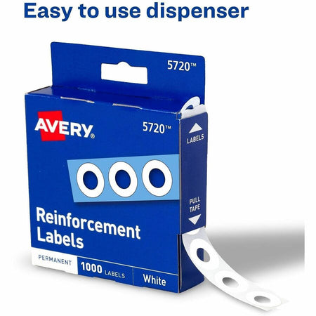 Avery&reg; White Self-Adhesive Reinforcement Labels - Alternate-Image2