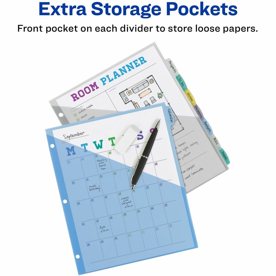 Avery® Write & Erase Pocket Dividers - Right