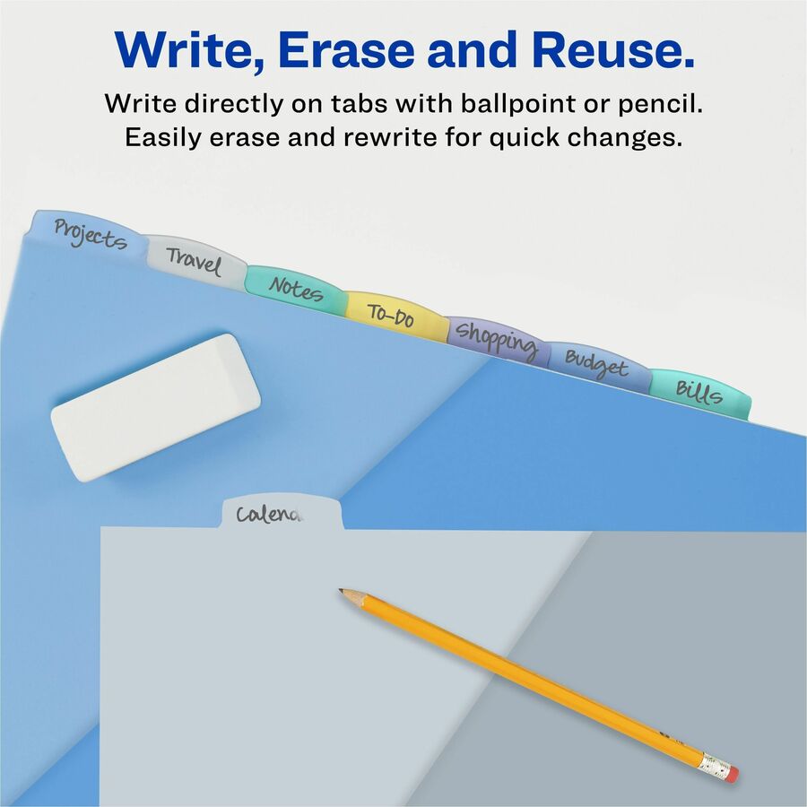 Avery® Write & Erase Pocket Dividers - Left