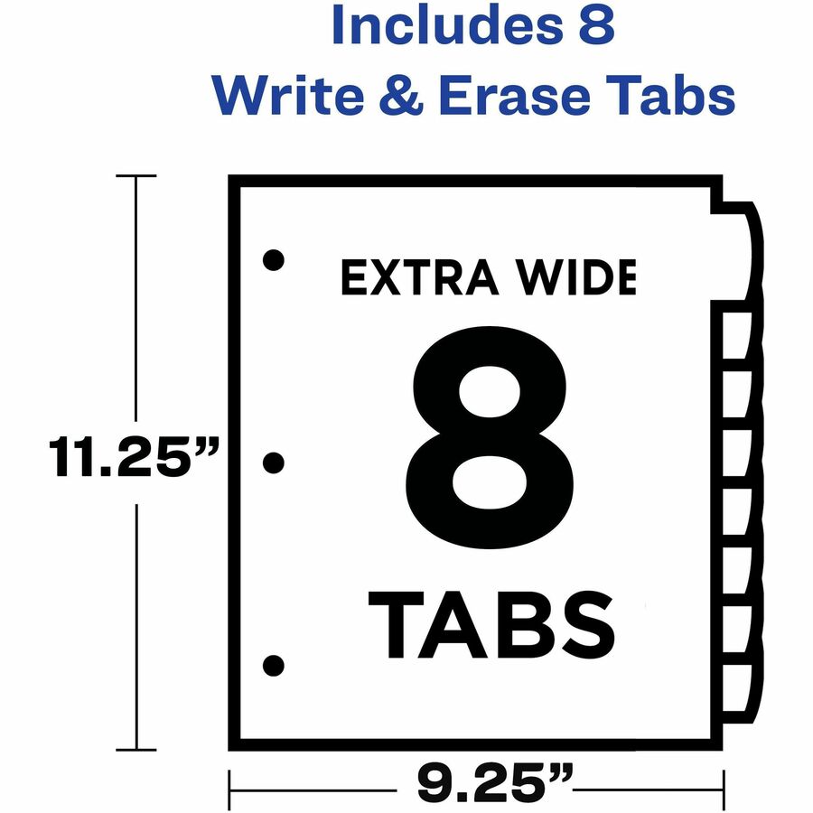 Avery® Write & Erase Pocket Plastic Dividers - Alternate-Image2