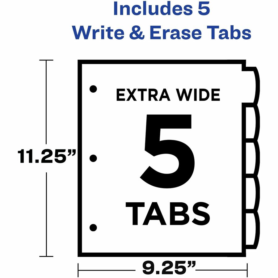 Avery® Write & Erase Pocket Plastic Dividers - Alternate-Image2
