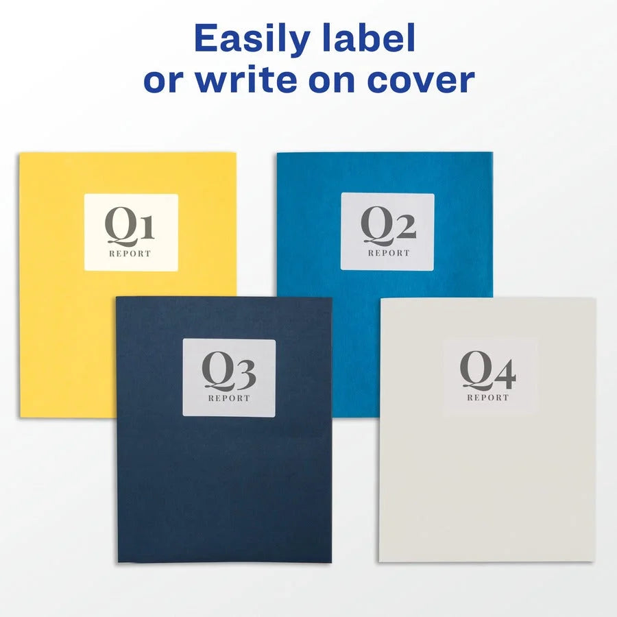Avery® Yellow Letter Pocket Folder - 40 Sheets Capacity - 25/Box - Folders
