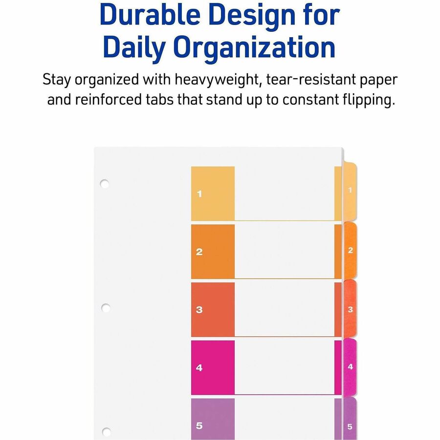 Avery Dividers, 5 Tabs, Ready Index (3 Sets of 11070) - Alternate-Image4