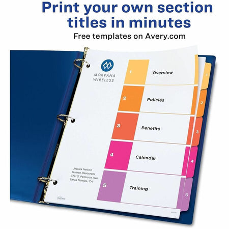 Avery Dividers, 5 Tabs, Ready Index (3 Sets of 11070) - Alternate-Image1