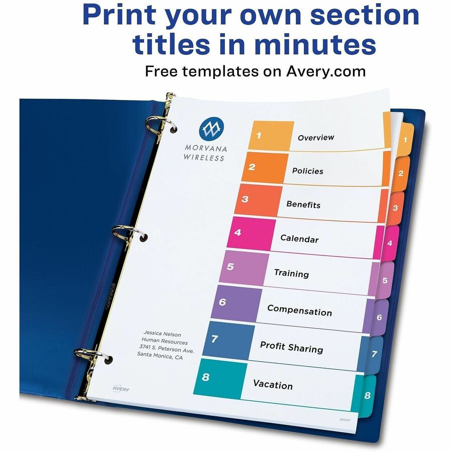 Avery Dividers, 8 Tabs, Ready Index (3 Sets of 11071) - Alternate-Image1