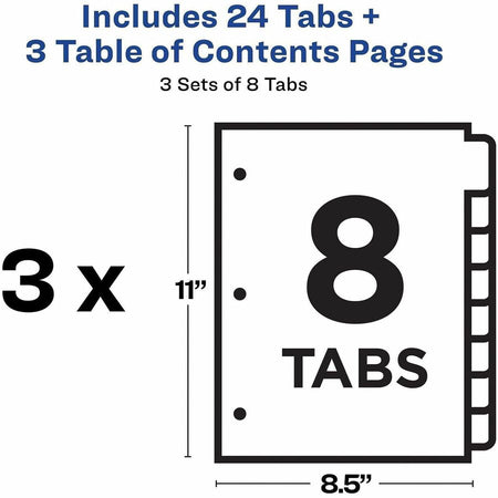 Avery Dividers, 8 Tabs, Ready Index (3 Sets of 11076) - Alternate-Image3