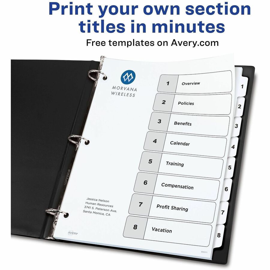 Avery Dividers, 8 Tabs, Ready Index (3 Sets of 11076) - Alternate-Image1